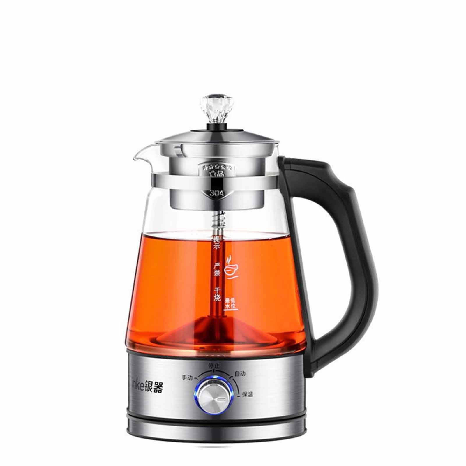 Calentando el Agua, Hervidor de Control Temperatura con Aislamiento térmico, máquina for Hacer té integrada, Multifuncional, Acero Inoxidable B, 1L (Color:(Onecolor,1.2 litres)