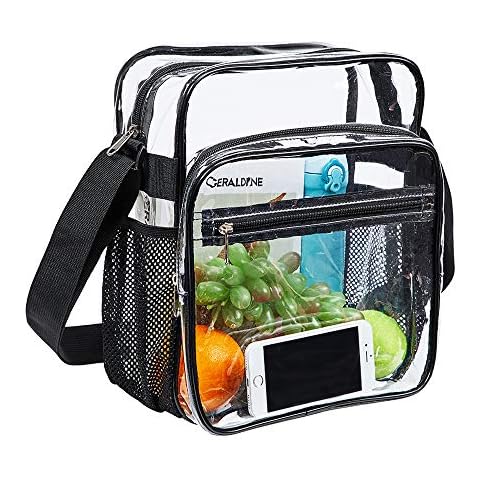COVAX Clear Bag Stadium Approved, Clear Crossbody Messenger Shoulder Bag with Adjustable Strap for Concerts, Sports Events Cover