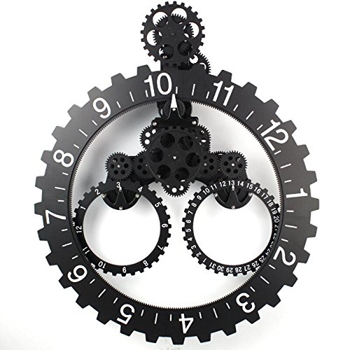 Buy TECHTONGDA Big Wheel Hour Wall Clock Mechanical Style Gear Elements