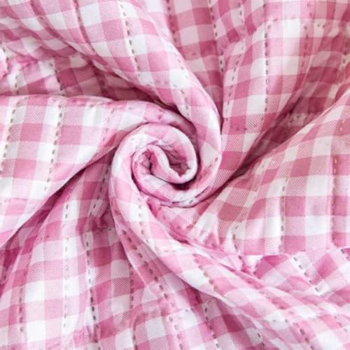 Image of HOMETHREADS Premium Cotton Chair Cover Set | Soft & Comfortable Seat Covers with Anti-Skid Non-Slip Backing + Waterproof Dining Table Cover (140x180 cm) (Pink Box,4 Chair Covers + 1 Table Cover)
