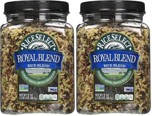 Image of RiceSelect Royal Blend, Texmati White, Brown, Wild, & Red Rice, 21 oz (Pack of 2)
