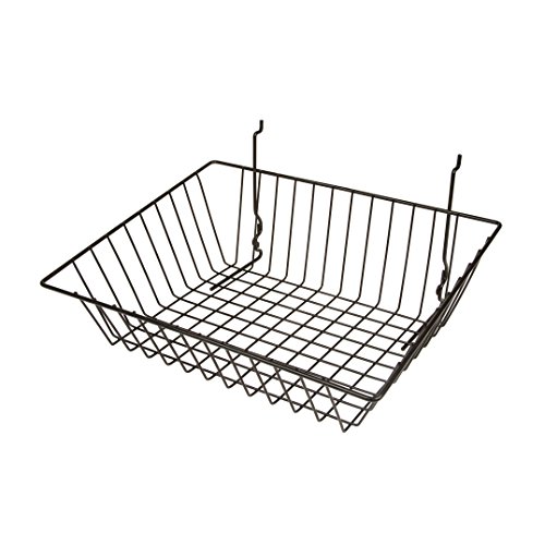 FixtureDisplays Metal Gridwall Towers, Set of (2), Includes (12) Baskets - Black 19355 19355!