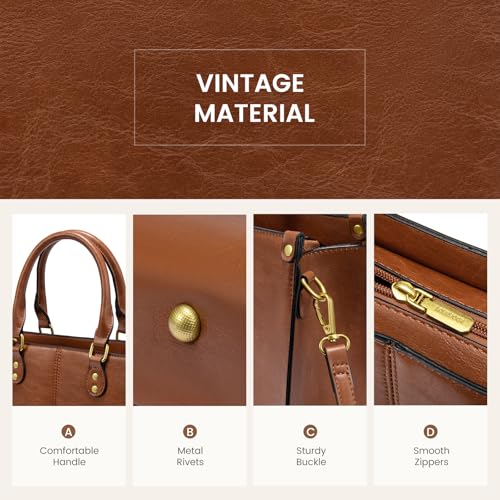 Lovevook Purses For Women, Vintage Pu Leather Handbags For Women, Top Handle Satchel Shoulder Bags Designer Crossbody Tote Purse For Ladies thumb #4