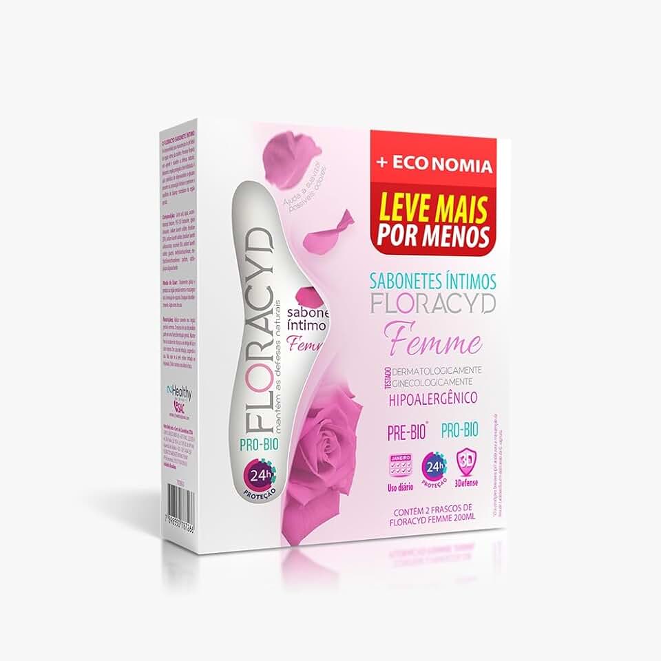 Kit Sabonete Íntimo Floracyd Fases - Mulher Ativa - Femme 200ml 2 Unidades