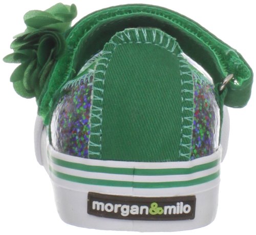 Morgan & Milo Kid's Sparkle Floral Mary Jane Sneaker (Infant/Toddler/Little Kid), Kelly, 8.5 M US Toddler3