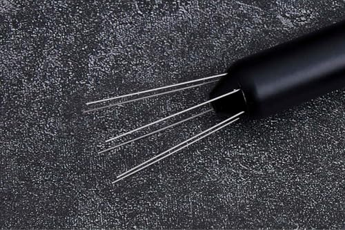 Image of Retractable Espresso WDT Tool - Magnetic Coffee Distribution Tool with 6x 0.5mm Needles Safety Retraction & Fidget Spinner Design for Home Baristas