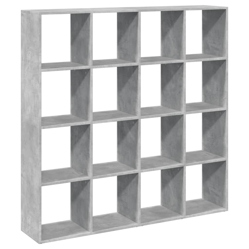 vidaXL Book Cabinet, Bookcase for Living Room, Storage Cabinet with Compartment, Room Partition Bookshelf Storage Shelf, Concrete Grey Engineered Wood