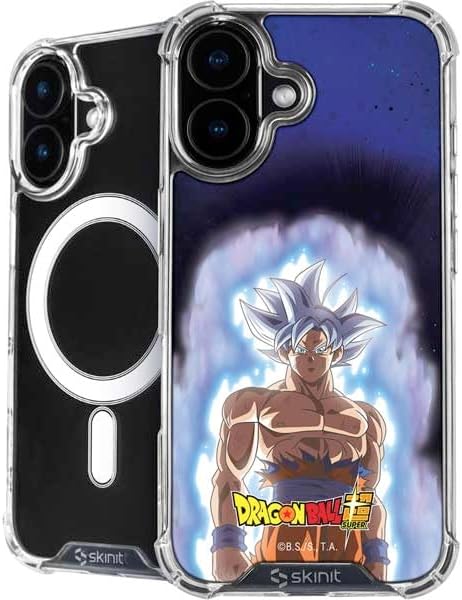 Skinit Phone Case Compatible with MagSafe iPhone 16 - Officially Licensed Dragon Ball Super Goku Ultra Instinct Design