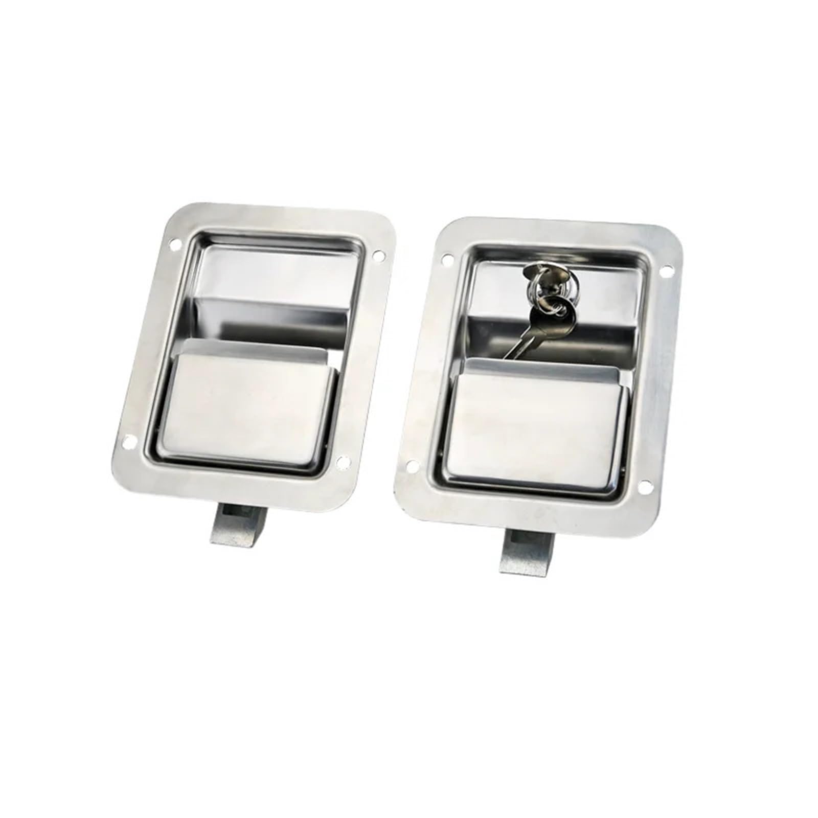 Sxolcoufoh No Lock 304 Stainless Steel Embedded Panel Lock 1Pcs(No Lock)