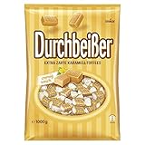 Durchbeißer – 1 x 1000g Vorratspackung – Karamell Toffees, extra zarte Karamell Bonbons
