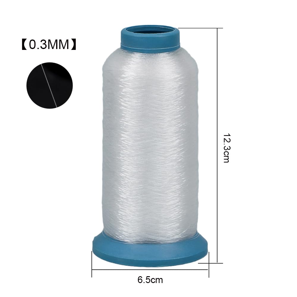 0.3mm Clear Nylon Thread, Nylon Sewing Thread for Hand and Machine Sewing 2500 Meter, 0.3MM*2500M - Image 2