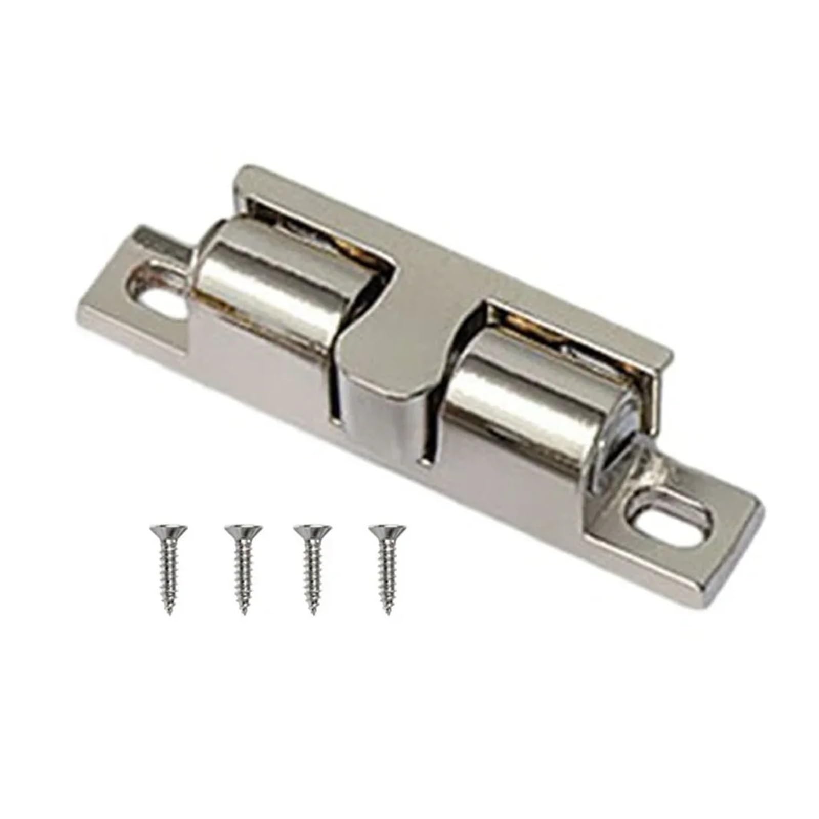 Huwoyg Silver 60Mm 8Pcs Zinc Alloy Cabinet Door Suction Bead Double Spring Steel Ball Catch Latch Adjustable Closet Tension For Furniture For Cabinet Closet
