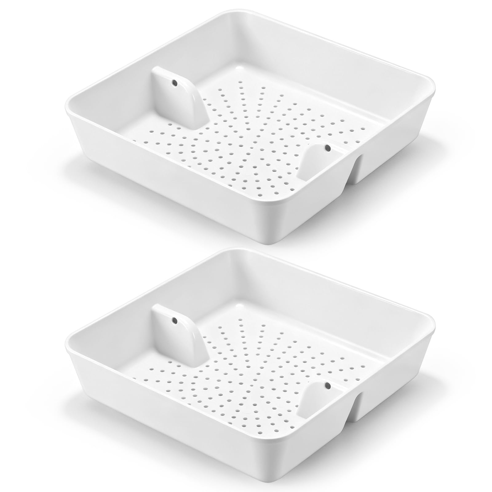 Tuanse 2 Pcs 8.5 x 8.5 x 2.25 Inch Commercial Floor Sink Drain Strainer