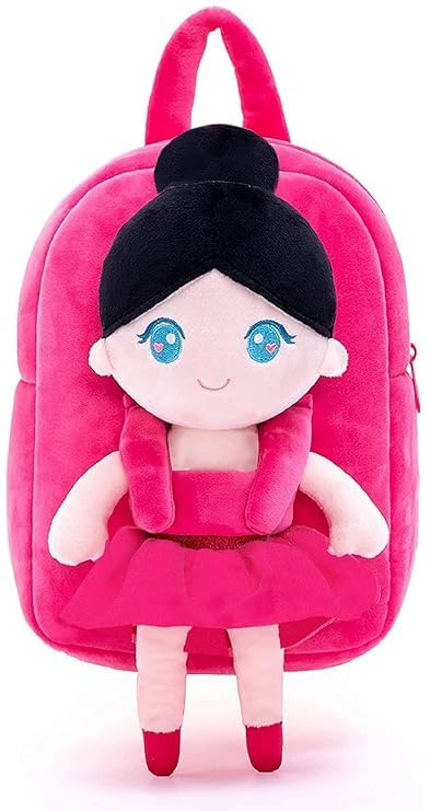 Image of Frantic Kids Velvet School Bag soft plush standard Cute Backpack Baby Girl Preschool Mini Travel Bags Ideal for Baby Girl & Baby Boy & Toddlers Picnic Carry Travelling Bags (2-5 Years)