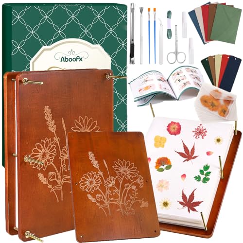 Aboofx Flower Press Kit, Craft Kits 15.7" x 11.8" 6 Layers Wooden Flower Pressing Kit for Crafts Pressed Flowers and Plant for DIY Art, Preservation for Bookmark Frame Wedding Drying Kits
