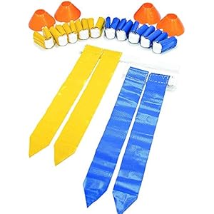 SKLZ 10 Man Flag Football + End Zone Pylons, Complete Indoor & Outdoor Training Set