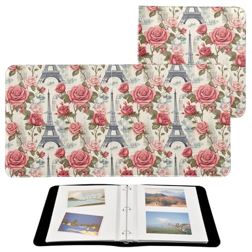 Álbum de Fotos ALAZA con Cubierta de Poliuretano y Diseño de Torre Eiffel, Álbum Autoadhesivo con Anillas de 3 Argollas para Recuerdos de Boda, Familia y Viajes miniatura 2