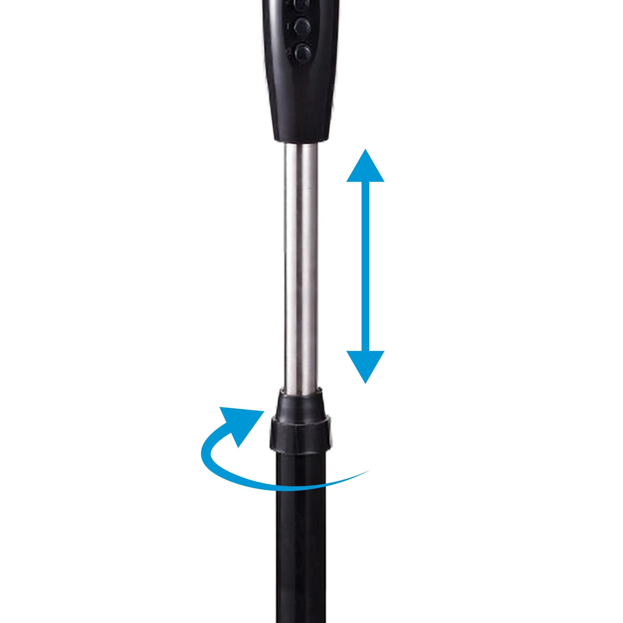 Standventilator 40 cm mit 3 Geschwindigkeitsstufen | 90º Oszillation | Neigbarer Kopf | Höhenverstellbar | 40W Energieverbrauch | Leiser Betrieb 52,6 dB | Praktisches Design für Zuhause und Büro