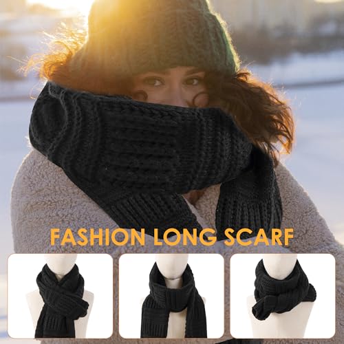 REDESS Women's Long Knit Scarf Winter Warm Big Wrap Thick Winter Cashmere Wool Large Chunky Scarf or Women4