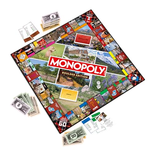 Monopoly Board Game – Boulder, CO Edition: 2-6 Players Family Board Games for Kids and Adults,...