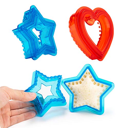 Sandwich Cutter and Sealer for Kids - Cut and Seal Heart & Star