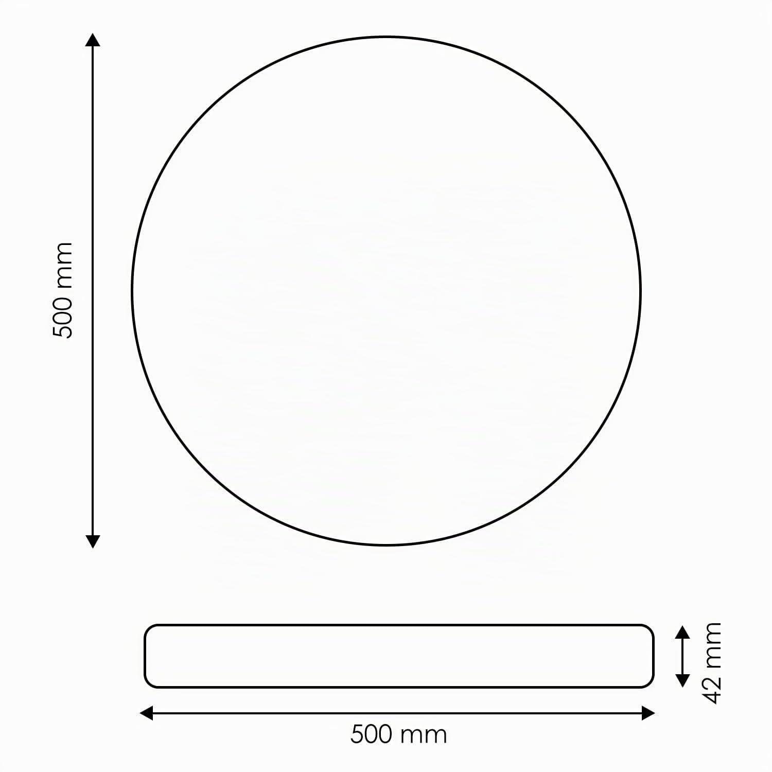 M Ledme - Plafonnier LED Neox 50 W bois, température de couleur CCT, idéal pour cuisine, balcon et chambre, Wood