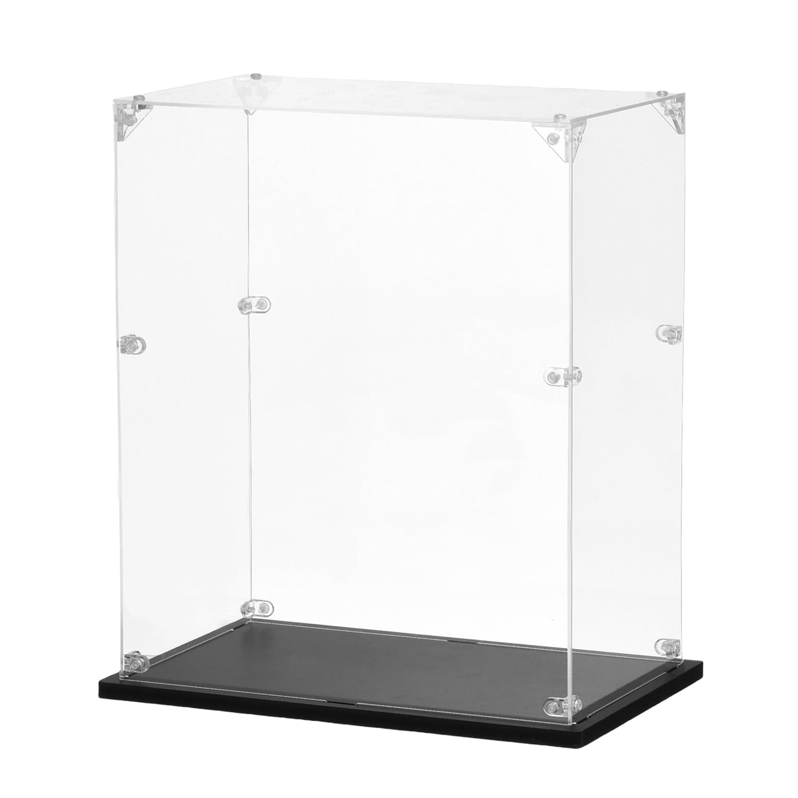Muiltvoe Acrylic Display Case, 15.8"x8"x11.8" Clear Display Box Assemble Dustproof Storage Organizer Showcase for Collectibles Action Figures
