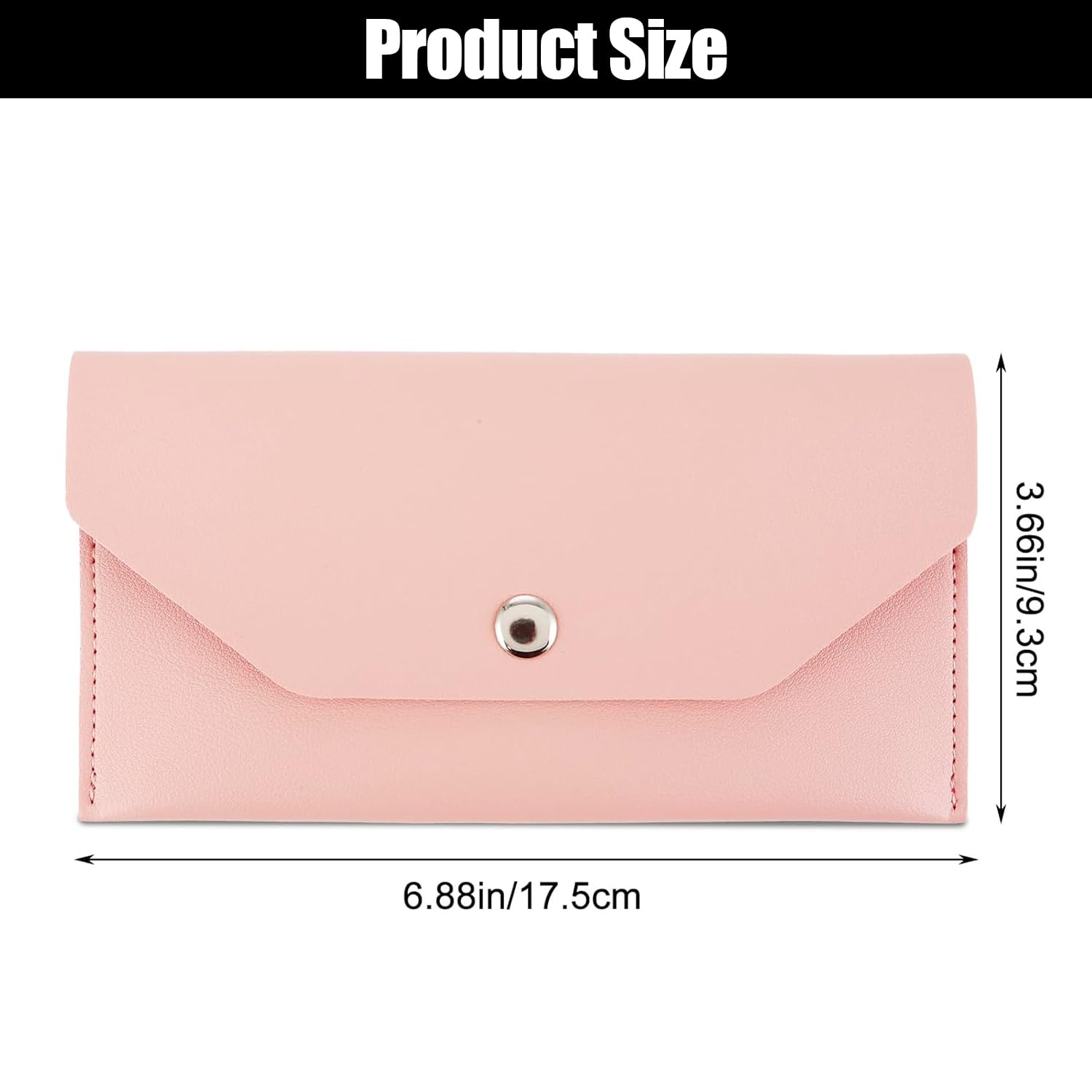 Borsa per Buste per Contanti in Pelle PU, Portafoglio Riutilizzabile, Divisore per Buste, Rosa
