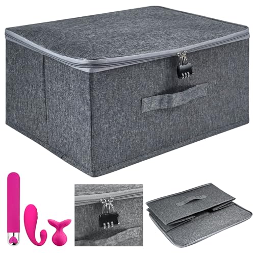 Discreet Lockable Adult Toy Bag Storage Organizer,15.8"x11.8"x8.3...