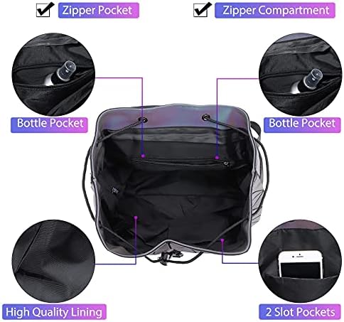 Chosping Geometric Luminous Purses and Handbags Holographic Reflective Crossbody Bag Wallet Flash Rainbow Backpack Tote 5 Chosping Geometric Luminous Purses and Handbags Holographic Reflective Crossbody Bag Wallet Flash Rainbow Backpack Tote