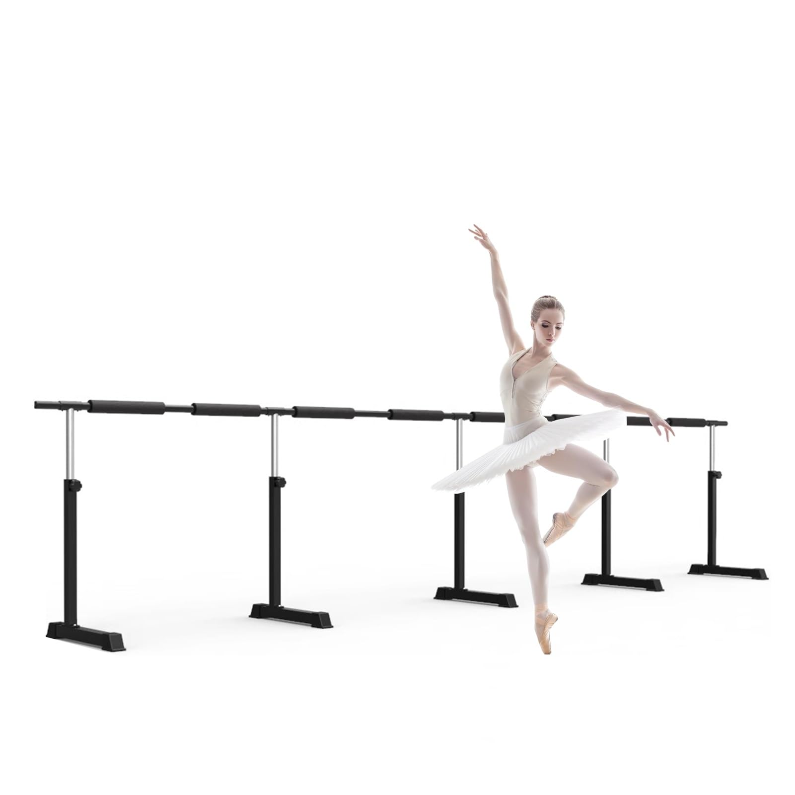 NGDFGR Adjustable Portable Ballet Barre For Home Studio - Ideal For Adult Dance, Yoga, And Fitness Stretching - Perfect Dance Training Equipment,15.6 Ft
