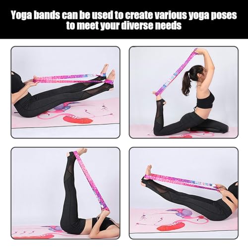 2 Pieces Yoga Mat Strap, Printed Yoga Mat Strap, Adjustable Yoga Mat Fixing Strap, Multi-Function Yoga Mat, Convenient Exercise Stretch Yoga Mat Strap. - Image 6