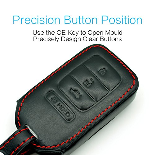 Compatible With Fit For Honda Accord Civic Crosstour Cr-V Cr-Z Fit Insight Odyssey Pilot Ridgeline City Vti Deluxe Vti Leather Keyless Entry Remote Control Key Fob Cover Case Protector Acj932Hk1210A #TOP1