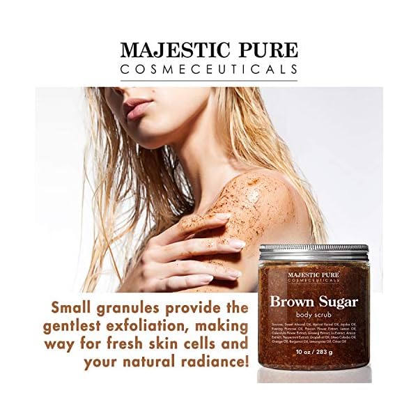 Brown-Sugar-Body-Scrub-for-Cellulite-and-Exfoliation-Natural-Body-Scrub-Reduces-The-Appearances-of-Cellulite-Stretch-Marks-Acne-and-Varicose-Veins-10-Ounces Brown Sugar Body Scrub for Cellulite and Exfoliation - Natural Body Scrub - Reduces The Appearances of Cellulite, Stretch Marks, Acne, and Varicose Veins, 10 Ounces