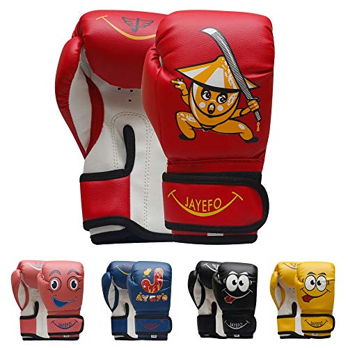 Jayefo Kids Boxing Gloves (RED, 4 OZ)