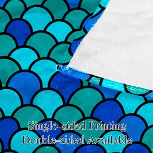 Couverture microfibre chaude et douce sirène écaillée pour canapé