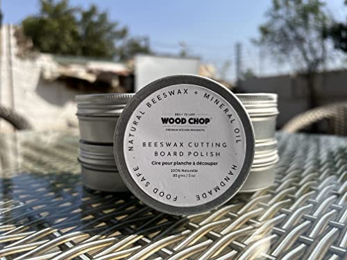Image of Wood Chop Wood Conditioner | 100% Natural Beeswax Blended with Mineral Oil | Food-Grade Finish for Wooden Cutting Boards, Cutlery & Furniture - 85 g