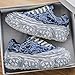 Aokisx Mens Chunky Platform Fashion Sneakers Canvas Shoes Trendy Suitable for outings Casual Gatherings Walking (Blue,9.5)
