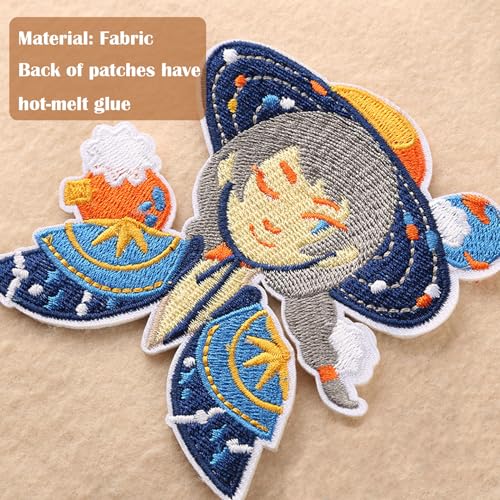 Woohome IRON ON PATCHES SKULL EMBROIDERED 01 Patch Embroidered, 9 Pcs Et Iron On Applique Ufo Sew On Patches Peak Iron thumb #2