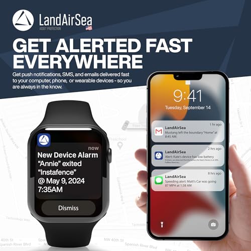 Image of LandAirSea 54 GPS Tracker + 24-Months No Monthly Fee. Long Battery, Magnetic, & Waterproof. Global GPS Tracker for Vehicles. Made in The USA from Domestic & Imported Parts