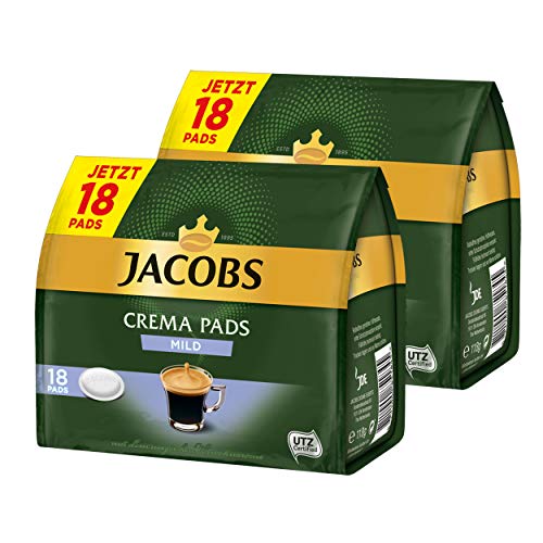 Jacobs monodosis Crema Pads, Mild, Suave & Suave Sabor, Café, 32 Cápsulas
