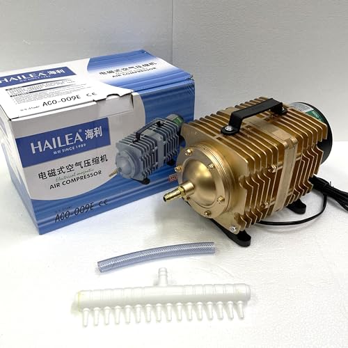 Image of ANMSALES Hailea ACO-009E Magnetic Air Pump AC Series for Pond,Biofloc,Fish Tank,Aquarium,Hydroponics,Etc. (160WATT 145 L /MIN)