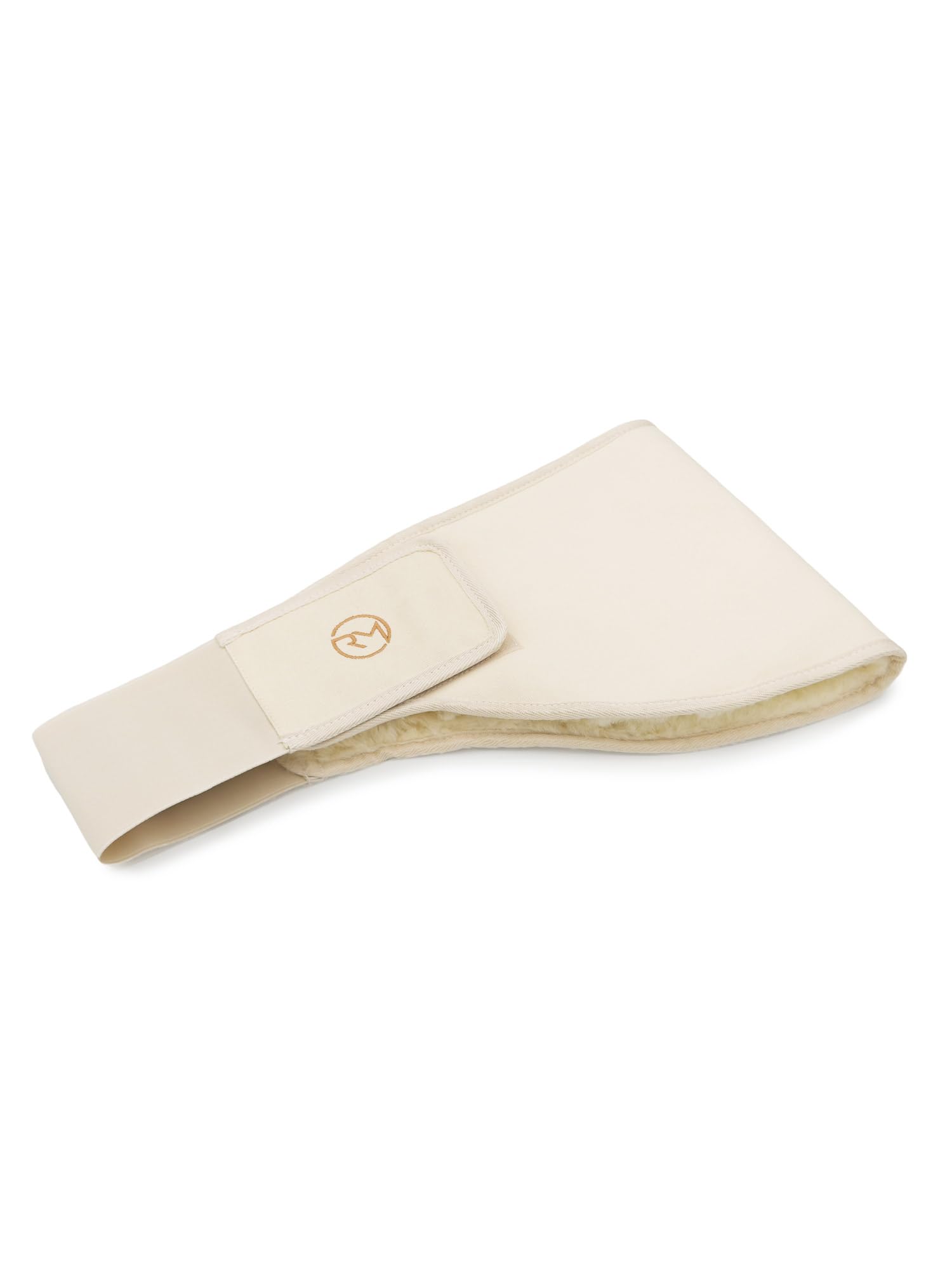Rohn Moden Lammfell Nierengurt aus Merinowolle, verstellbarer Nierenwärmer aus Schaffell, Öko Rückenwärmer, Flexigurt für Damen und Herren, weicher Thermogurt (Creme, L, 100-130 cm)