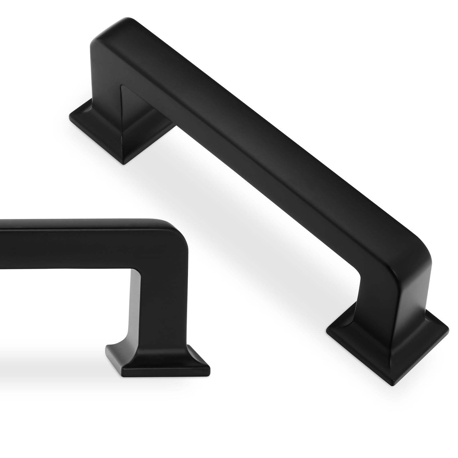 10 Pack 3 Inch Kitchen Cabinet Handles Matte Black Cabinet Pulls Zinc Alloy Drawer Pulls Solid Kitchen Hardware