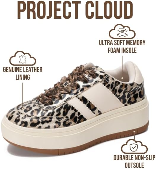 Project Cloud Fashion Platform Sneakers for Kids 2026 - Lightweight Memory Foam Insole Kids Shoes - Durable & Non-Slip Lace up Trendy Platform Kids Sneakers (Little Nita) - Image 3