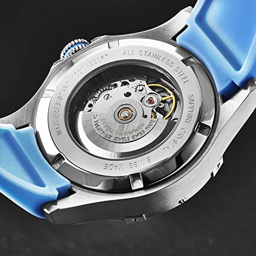 Men's 'Air Speed' Black Dial Blue Rubber Strap Automatic Watch 16070.46354