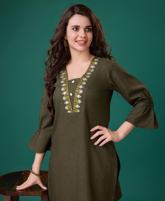 Image of MOJILAA Women Linen Floral Print Causal Co-ord Set | Linen Co-ord Set | Printed Co-ord Sets | Causal Wear | A-line Co-ord | Top and Bottom Wear