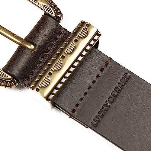 Image of Lucky Brand Women's Western Leather Belt | Classic | Fashion | Vintage | Buffalo Leather | Western-Inspired