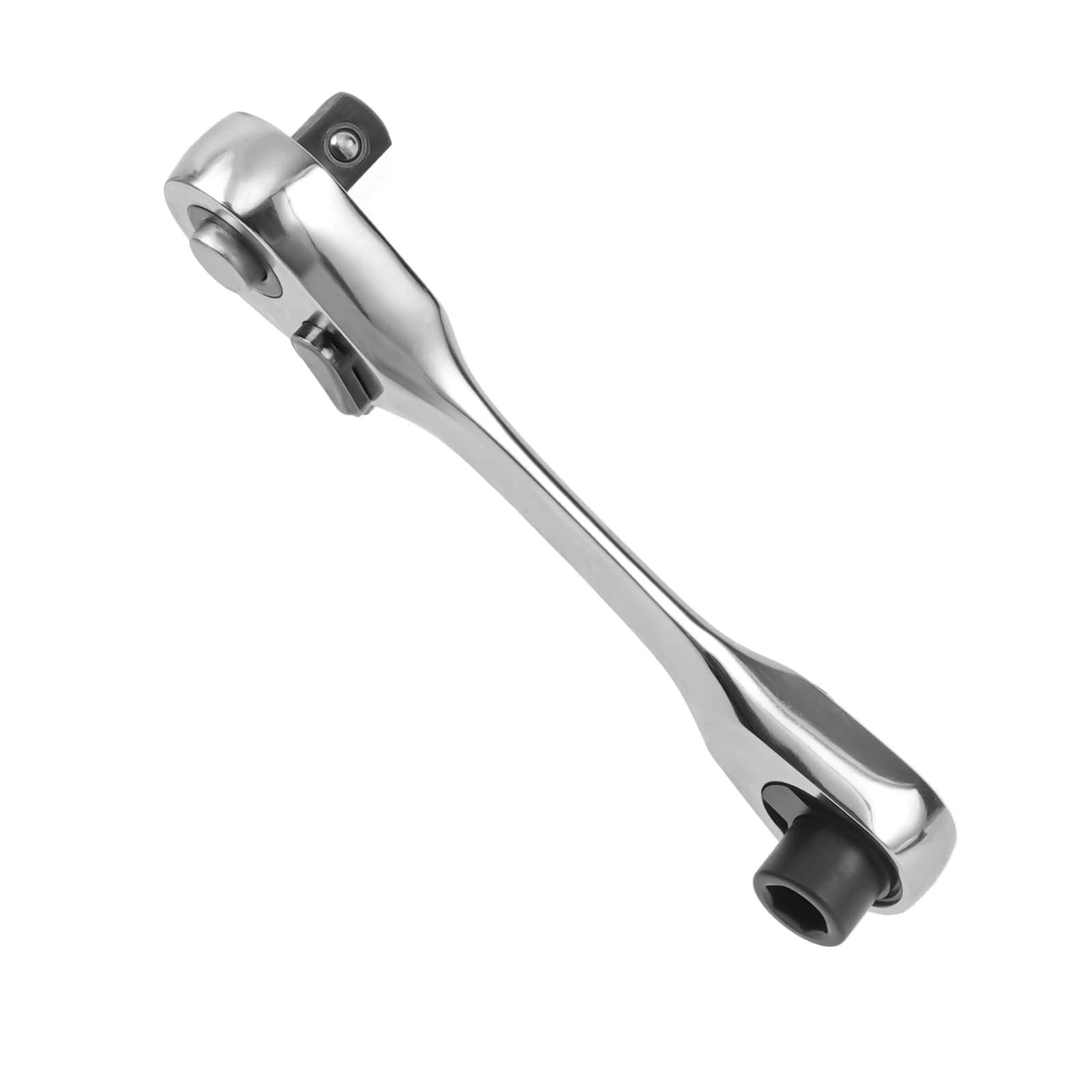 Mini llave de trinquete de doble cabeza de 1/4 de pulgada, toma de 72 dientes y juego de puntas de destornillador, rotador de 5 grados para instalación rápida