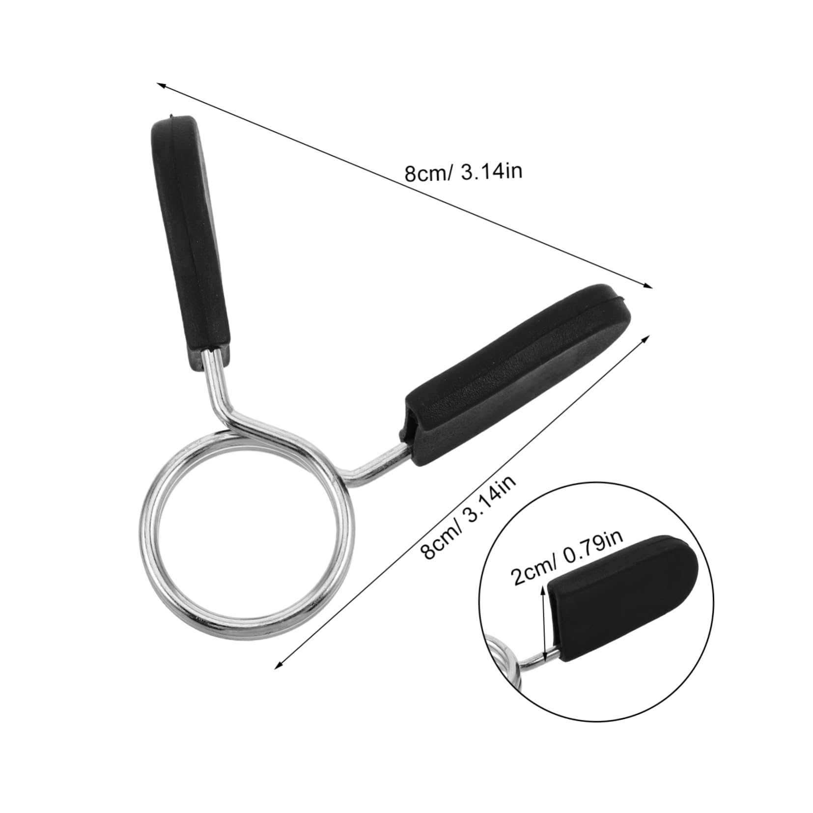 KICHOUSE Sturdy Weight Bar Clamps with Handle Spring Dumbbell Handles Connector for Barbell